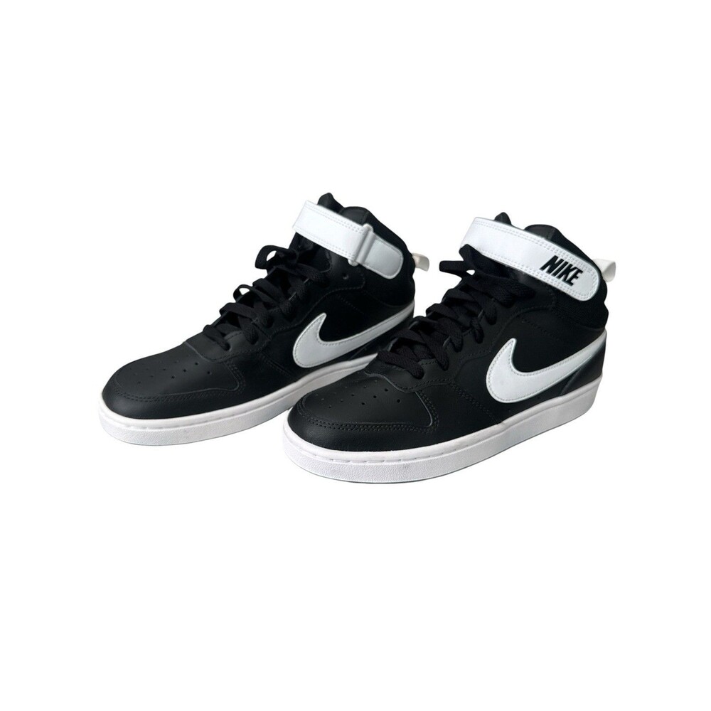 Big Kid's Nike Court Borough Mid 2 (GS) Black/White CD7782 010 Youth 7 - Picture 2 of 8